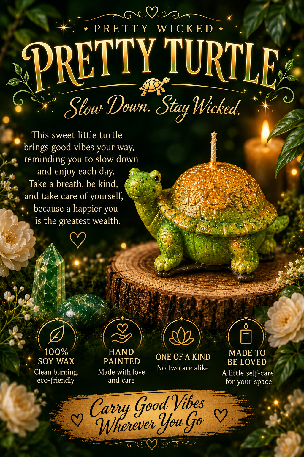 Pretty Turtle Candle